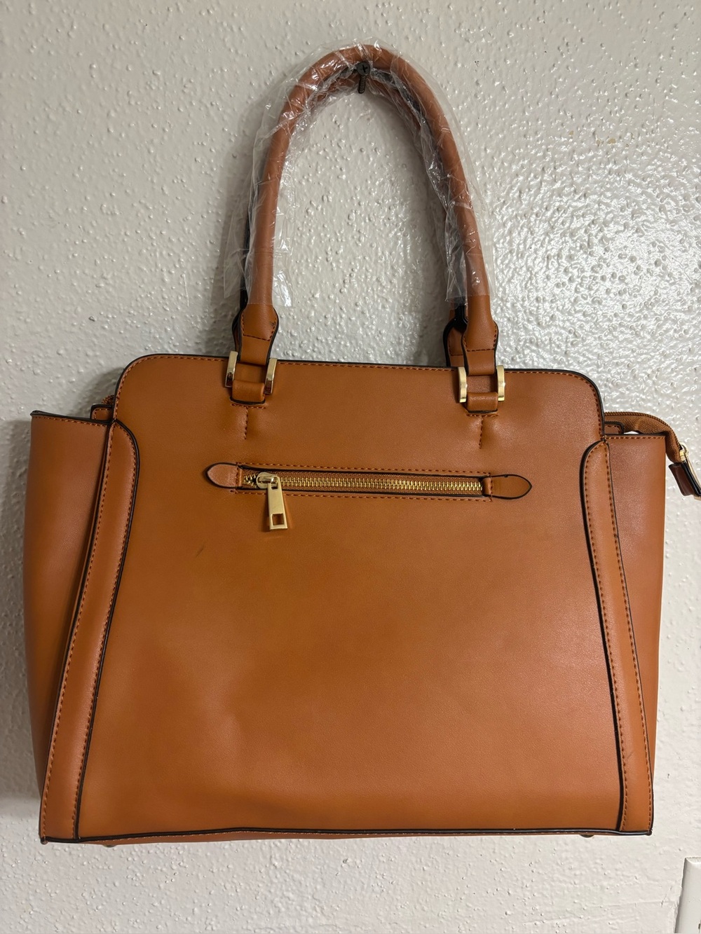 Classic Tan Structured Tote Bag - Versatile Women's Work Bag